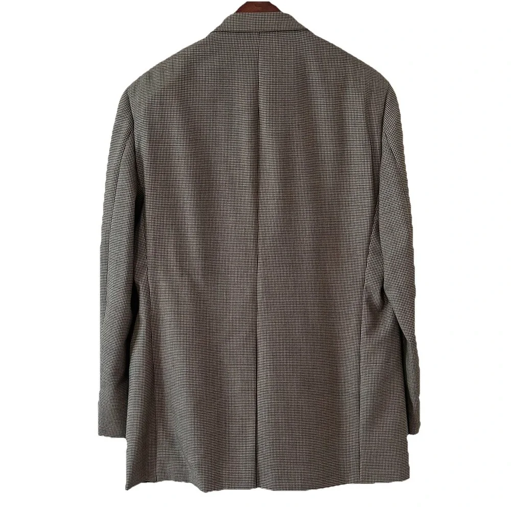 Lauren Ralph Lauren Mens 100% Wool Blazer Houndstooth Multi Sport Coat Sz 42L